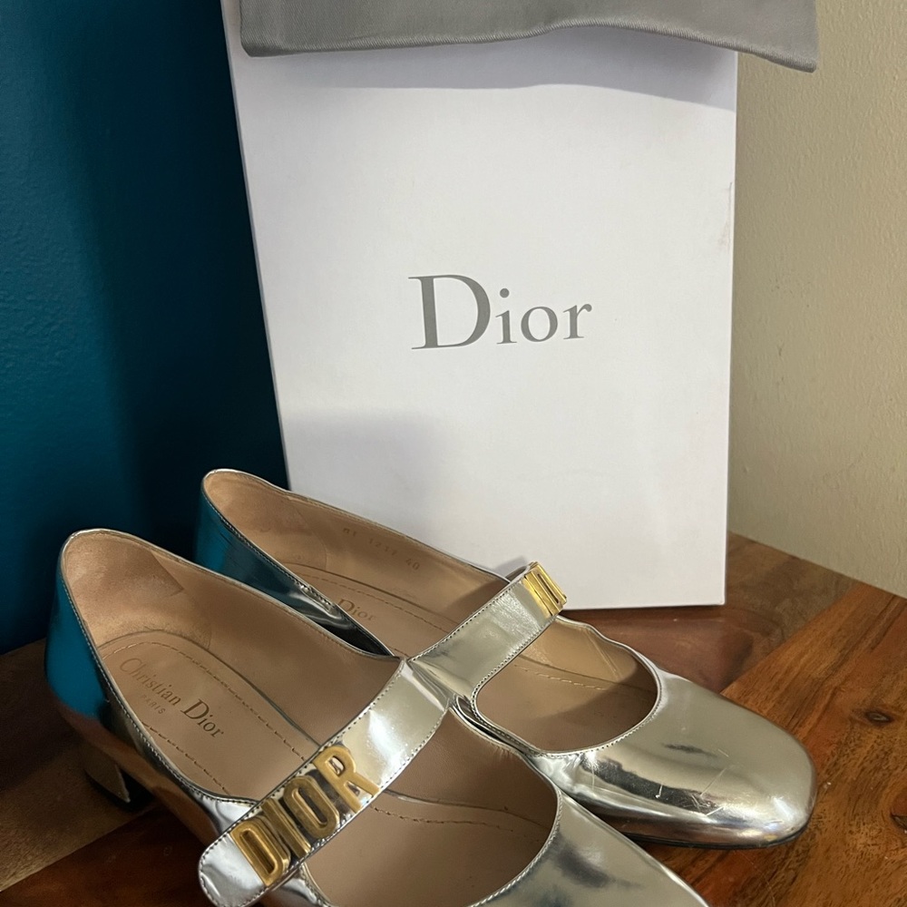 Dior silver shoes
